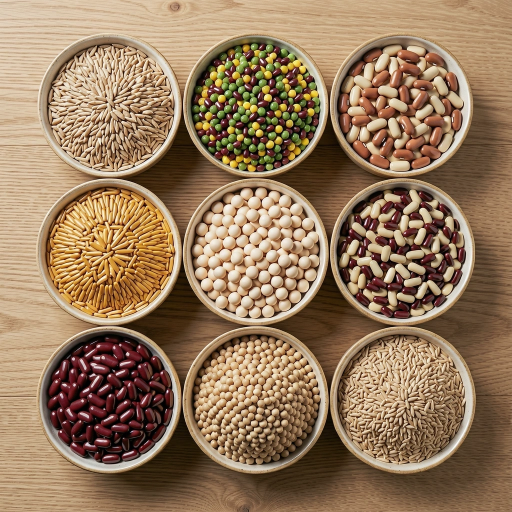 Whole grains and legumes